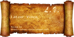Latzer Vince névjegykártya